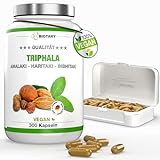 Triphala 300 Kapseln, 1500 mg Hochdosiert, 5 Monatsvorrat, inklusive Pillenbox, Hochdosiert aus Haritaki, Amalaki und Bibhitaki,...
