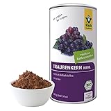 Raab Vitalfood Bio Traubenkernmehl 300 g, OPC, reich an Ballaststoffen, vegan, glutenfrei, laborgeprüft in Deutschland,...