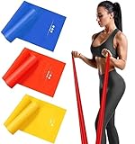 Haquno 3 Pack Exercise Resistance Bands Set with 3 Resistance Levels-1.5M/1.8M/2M Exercise Bands Resistance for Women and...
