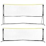 BazookaGoal Tennisnetz 300x100cm Komplettset - verstell- und zusammenklappbar - Volleyballnetz für Kinder und Erwachsene -...