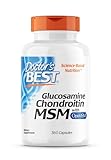 Doctor's Best, Glucosamin-Chondroitin MSM, mit OptiMSM, 360 Kapseln, Laborgeprüft, Sojafrei, Glutenfrei, Ohne Gentechnik