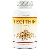 Lecithin 1.200 mg - 240 Softgels - Premium: Mit Phosphatiden - Sojalecithin ohne Gentechnik - Hochdosiert - Laborgeprüft -...