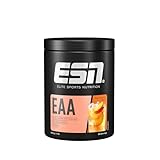 ESN EAA, Peach Iced Tea, 500 g, feines Amino-Pulver mit 8 essentiellen Aminosäuren, ideale Löslichkeit, vegan, geprüfte...