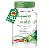 Fairvital | Vitamin B2 Riboflavin 100mg - 100 Tabletten - HOCHDOSIERT - VEGAN