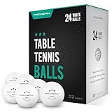PRO SPIN Tischtennisbälle -Weiße Tischtennisbällen 3 Sterne 40+ (24er-Pack) | Hochwertige ABS-Trainingsbälle | Extrem Robust...