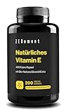 Natürliches Vitamin E (D-Alpha-Tocopherol), 400 IE bioaktives Vitamine E pro Kapsel | 200 Softgels Mit Bio-Natives Olivenöl...