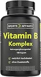 Sports Affinity - Hochdosiertes Vitamin B-Komplex - Vitamin B1 B32 B3 B5 B6 B7 B9 B12 - Natürlich & ohne Zusätze - Vegan,...