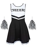 Redstar Fancy Dress Cheerleaderkostüm Damen mit Cheerleader Pompoms – Cheerleader Kostüm Damen – Kostüm Damen als High...