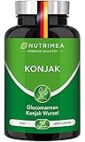 Glucomannan aus Konjak Wurzel | Hochdosiert mit 95% Glucomannan pro Kapsel | Natürliche Ballaststoffe - 90 Kapseln 100% Vegan...