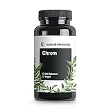 Chrom aus Chromium Picolinate – hochdosierte 200 mcg Chrom pro Tablette – 365 Tabletten – vegan, ohne unnötige Zusätze –...