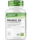 Probio 20 - Kulturen Komplex mit 20 Bakterienstämmen + Bio Inulin - 180 magensaftresistente Kapseln Bright JC Caps® - 21 Mrd...