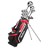 MACGREGOR Men's CG3000 Mens Package Golf Club Bag Set Golfschlägersets, Schwarz/Rot, One Size