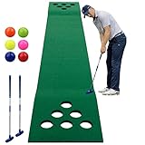 Kofull Golf Puttingmatte Puttingmatte Golf Indoor（kostenlose 2 Golfputter + 6 Golfbälle Driving Golf Schlagmatten, Golf Green...