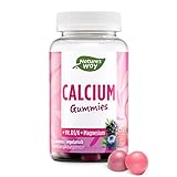Calcium Gummibärchen - zum Erhalt starker Knochen und Zähne für Kinder und Erwachsene - mit 488mg Calcium hochdosiert + Vitamin...