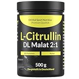 L-Citrullin Pulver, 500g L-Citrullin DL-Malat 2:1 - Optimale Löslichkeit, Vegan & aus pflanzlicher Fermentation, Laborgeprüft &...
