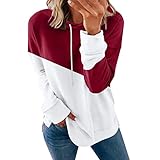 Activewear-Langarm Personalisiertes Tshirt MäDchen Women's V Neck Long Sleeve T-Shirt Blouses, Fashion Buttons Tunic Tops Casual...