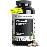 Vitamin C 500mg – 365 Kapseln – Premium: Aus pflanzlicher Fermentation & gepuffert (pH-neutral, säurefrei, magenschonend) –...