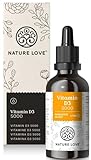 NATURE LOVE® Vitamin D3 5000 (50ml flüssig) - Laborgeprüfte 5000 I.E. pro Tropfen - in MCT-Öl aus Kokos - Vitamin D...