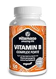 Vitamin B-Komplex extra hochdosiert, 120 vegane Tabletten für 4 Monate, Alle B-Vitamine mit optimaler Bioverfügbarkeit,...
