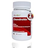 Chondroitin 90 Kapseln je 500mg - Chondroitin hochdosiert - Laborgeprüft - Ohne unerwünschte Zusätze - Premium...