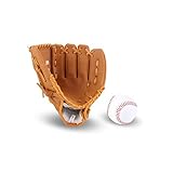 JunFeng Baseball-Handschuh für Kinder und Erwachsene, mit 1 weichem Ball, PU-Leder-Baseball-Handschuh, 26,7 cm und 31,8 cm...