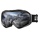 OutdoorMaster Skibrille, Snowboardbrille Schneebrille OTG 100% UV-Schutz, helmkompatible Ski Goggles für...