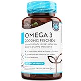 Omega 3 Kapseln hochdosiert 240-2000mg Fischöl Kapseln mit 660mg EPA & 440mg DHA pro Portion - Omega 3 Öl, Reines Fischöl aus...