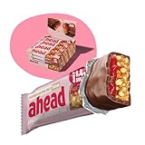 ahead Veganer Süßigkeiten Riegel – Peanut Butter Jelly – 16 x 35g – Keto Riegel mit zuckerfreier Schokolade – nur 5g Net...
