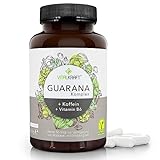 VITALKRAFT Guarana-Komplex / 120 hochdosierte vegane Kapseln mit 470mg Guarana, 150mg Koffein und Vitamin B6 / Veganer...