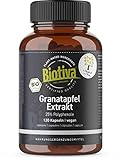 Biotiva Granatapfel Extrakt Bio 120 Kapseln - 550mg Höchstdosierung - 25% Polyphenole - Einführungsangebot - Punica Granatum -...