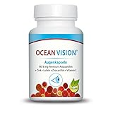 MTS OCEAN VISION Augen-Kapseln aus Meeres-Algen, 60 Algen-Kapseln mit hochwertigem Astaxanthin, Vitamin-E, Zeaxanthin, Lutein,...