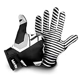 Hail Mary American Football Handschuhe Receiver 2.0 Black & White Edition S