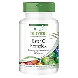 Fairvital | Ester C 500mg - Vitamin C Komplex mit Bioflavonoiden - HOCHDOSIERT & VEGAN - gepuffertes Vitamin C - 90 Tabletten -...