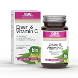 GSE Eisen & Vitamin C Complex Tabletten, 60 Stück, Vitamin C in Bio-Qualität aus dem Curryblatt, 100% vegan und ohne...