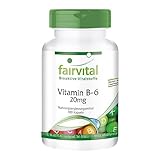 Fairvital | Vitamin B6 20mg - 180 Kapseln - HOCHDOSIERT - Pyridoxinhydrochlorid - VEGAN