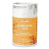 Quercetin 500 mg pro Kapsel | 90 Kapseln | Pflanzenstoff Bioflavonoid | gute Bioverfügbarkeit und Verträglichkeit | Vegan