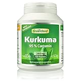 Kurkuma, Wurzelextrakt (95% reines Curcumin), 340mg, extra hochdosiert, 120 Kapseln – OHNE künstliche Zusätze. Ohne...