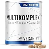 Multimineral Komplex – Laborgeprüft - 120 Kapseln – Vegan – Vitamine - plus Spuren-Elemente & Q10 – Vitamin-Präparat mit...