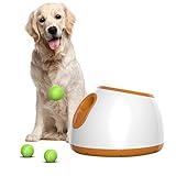 FACULX Automatisches Hundespielzeug, interaktiver Tennisballwerfer für Hunde, 3 Tennisbälle inklusive Automatischer Ballwerfer...
