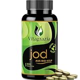 Vitagrazia® Bio Kelp - Natürliches Jod aus Bio Kelp Braunalgen - 300 Jod Tabletten mit je 150 µg Jod - Iodine in Deutschland...
