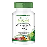 Fairvital | Vitamin B3 500mg - 100 Tabletten - HOCHDOSIERT - VEGAN - Nicotinamid