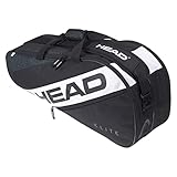 HEAD Unisex – Erwachsene Elite Tennistasche, schwarz/weiß, 6R