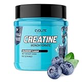 Evolite Nutrition Creatin Monohydrat 500g - Flavour Kreatin Pulver - Creatine Monohydrate Pulver wie Pre Workout Booster - Kreatin...