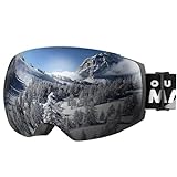 OutdoorMaster Unisex Skibrille PRO Damen Herren mit wechselgläsern, 100% UV-Schutz Schneebrille Skibrille für brillenträger,...