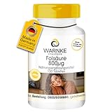 Folsäure 800µg - 100 Tabletten - vegan & hochdosiert - Folic Acid - Vitamin B9 | Warnke Vitalstoffe - Deutsche...