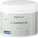 L-Carnitin Carnipure Pulver - 100% reines L-Carnitine Tartrat Pure Powder 250g von Lonza - 3000mg Carnitinpulver pro Portion ohne...