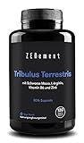 Tribulus Terrestris, 90% Saponinen | mit Schwarze Maca, L-Arginin, Vitamin B6 und Zink | Erhöht Muskelmasse, Kraft, Ausdauer und...