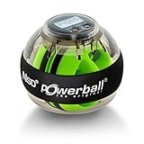 Powerball Autostart Max, gyroskopischer Handtrainer inkl. Aufziehmechanik und Drehzahlmesser, transparent-grau, das Original von...