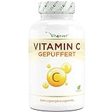 Vitamin C gepuffert - 365 Kapseln - Hochdosiert mit 1000mg Vitamin C je Tagesdosis - Aus pflanzlicher Fermentation - pH-neutral &...