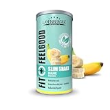 Layenberger Fit+Feelgood Slim Shake Powder vegan - Mahlzeitersatz für 12 Portionen, je 203 kcal, (1x 396 g) - Banane